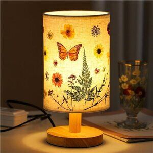 Flower Table Lamp LED Night Light Bedside Gift for Mom Wife Women Decor